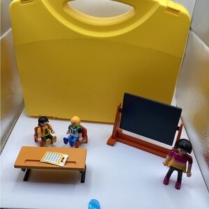 Playmobil 5971 Kids Classroom Toy Set with Carrying Case